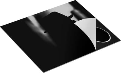Chefcare Inductie Beschermer Silhouet van een Man met een Hoed - Zwart Wit - 60x50 cm - Afdekplaat Inductie - Kookplaat Beschermer - Inductie Mat