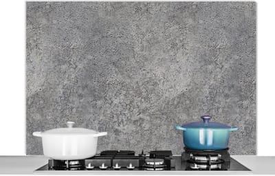 Spatscherm keuken 120x80 cm - Kookplaat achterwand Patronen - Industrieel - Beton print - Muurbeschermer - Spatwand fornuis - Hoogwaardig aluminium