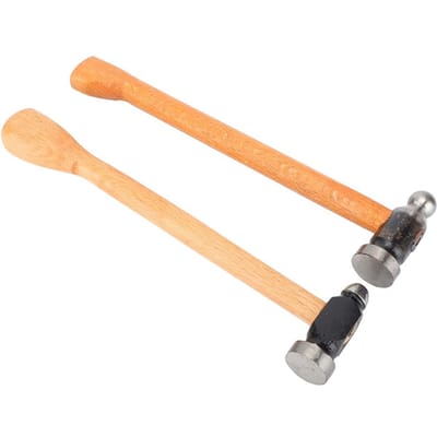 2 Stuks Bolkophamer Dubbelzijdig Hardware Maken Reparatie Bewerking Huishoudgereedschap beige