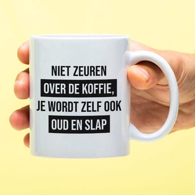 Ditverzinjeniet.nl Mok Niet zeuren over de koffie