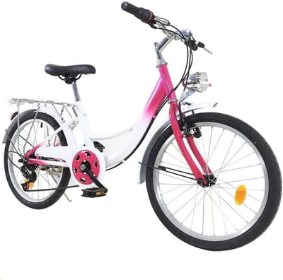 Meisjesfiets - Kinderfiets - Veilig Fietsen - 6 Versnellingen - 20 inch - Roze