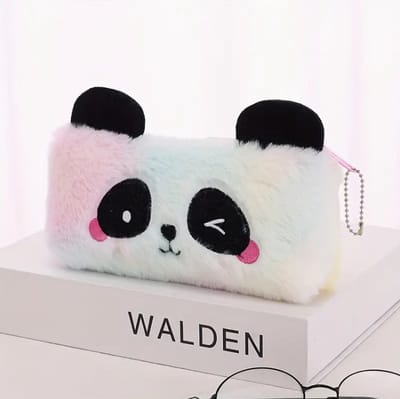 Panda Etui | Zachte pluchen etui | Wit | Ideaal voor school of Toilettas voor kinderen | Potlood Etui | Pluizige Etui | potlood houder | Heerlijk fluffy van Emojishop