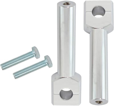 Stuur Riser - Stuurklem Motor - Comfortabel Rijden - Verstelbare Hoogte - 22/25mm - Zilver