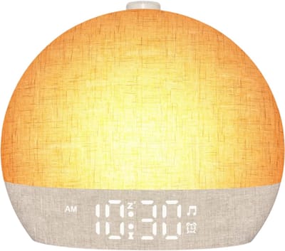 Zonsopgang Wekker – Dimbaar Nachtlampje met Wit Geluiden 30 Rustgevende Geluiden – Ideaal voor Diepe Slapers & Cadeau - Lichtwekker, Slaapwekker, Slaapgeluiden, Relax Geluidmachine