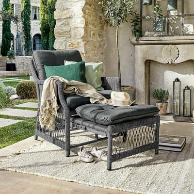 LOBERON Fauteuil Howe grijs/zwart