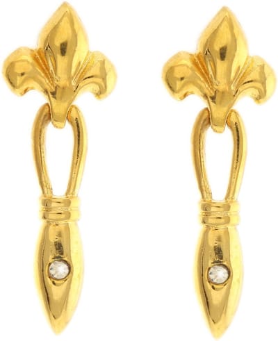 Behave - Dames oorbellen - Goudkleur barok hanger - Klassiek chic 4,5 cm