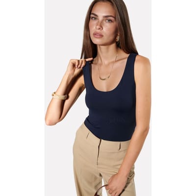 U Kraag Gebreide Tube Top