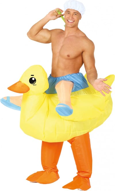 Fiestas Guirca - Opblaasbaar Kostuum Little Duck - L (52-54) - Carnavalskleding - Carnaval - carnavalskleding 2027 - Carnaval kostuum