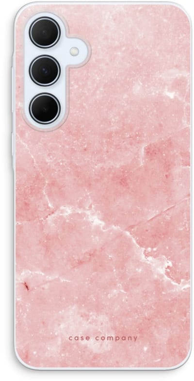 Case Company® - Hoesje geschikt voor Samsung Galaxy A35 hoesje - Roze marmer - Soft Cover Telefoonhoesje - Bescherming aan alle Kanten en Schermrand