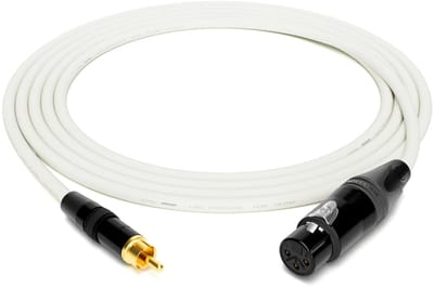 Studiokabel - Audio kabel - Professionele opnames - Quad structuur - 10 meter - Wit