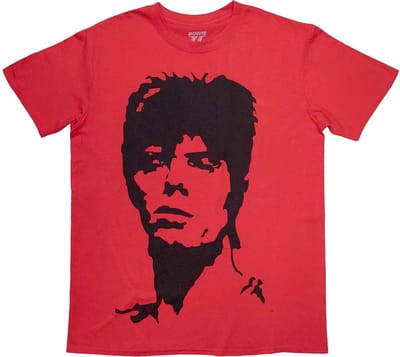 David Bowie - 1973 Monochrome Heren T-shirt - L - Rood