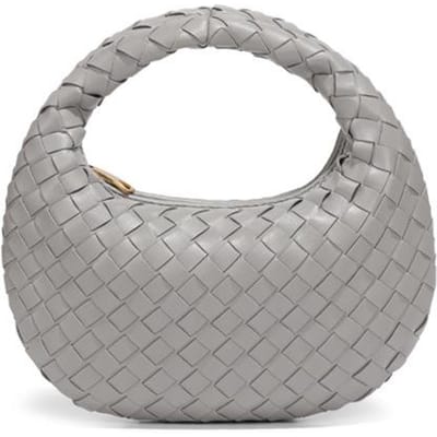 Handgedragen Geweven Tas, Trendy Ketting, Schoudertas Crossbodytas, Frisse en Veelzijdige Handtas gray