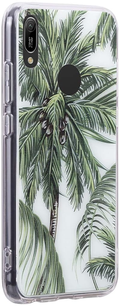 Bigben Connected, Hoesje geschikt voor Y6 2019 - Hybride Summer met Palmbomen Patroon, Groen
