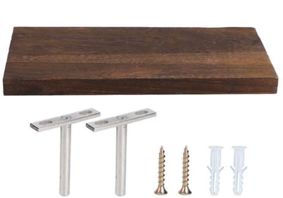 Dailygoods- Wandrek met sterke draagkracht - Wandrek Hout - Wandrek voor foto's - Ruimtebesparend - 3 stuks - Afmetingen 30 x 14 x 2 cm - Plank