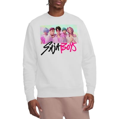K-Pop Demon Hunters Unisex Adult Saja Boys Fotolijst Sweatshirt (Wit)