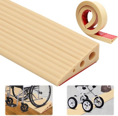 Drempelhelling PVC Antislip voor Rolstoel, Kinderwagen of Scooter 100x6.5x2.5 cm