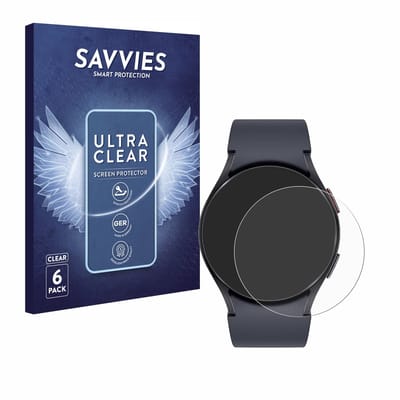 Savvies - Screenprotector voor Samsung Galaxy Watch 6 (40 mm) - Folie Beschermfolie transparant 6 Stuks