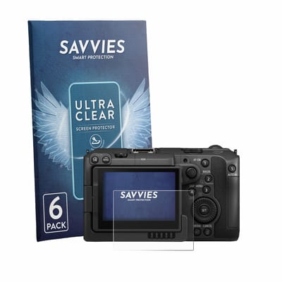 Savvies - Screenprotector voor Canon EOS C50 - Folie Beschermfolie transparant 6 Stuks