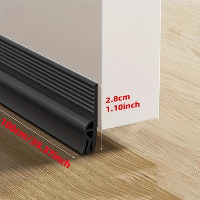 1 stuks Verstelbare Tochtstopper Onder Deur, 39,37 inch Weerstripafdichting, Niet-Markerende Geluidsisolatieblokker voor Buiten- & Binnendeuren