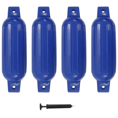 vidaXL - Bootstootkussens - 4 - st - Ø - 11x40 - cm - PVC - blauw