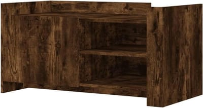 Salontafel - Koffietafel - Woonkamer Inrichten - Bewerkt Hout Materiaal - 100x50x50 cm - Gerookt Eiken