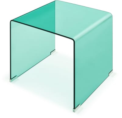 Bijzettafel Varlofrek gehard glas 50x50x50 cm groen [en.casa]