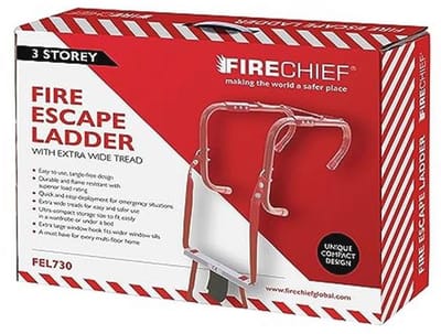 Opvouwbare Brandtrap Ladder voor 3 Verdiepingen met Brede Treads