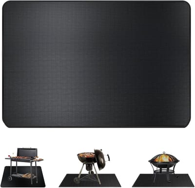 Vlamvertragende vuurkorfmat voor bescherming tegen hitte - 3-laags glasvezel grillpad voor camping, BBQ, tuin en terras - Afmetingen 122x76CM