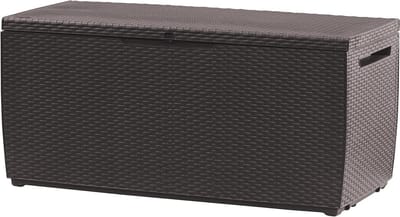 Buiten Opbergbank 305 L - Kunststof Opslagbox voor Tuin en Terras - Bruin 54 x 123 x 57 cm