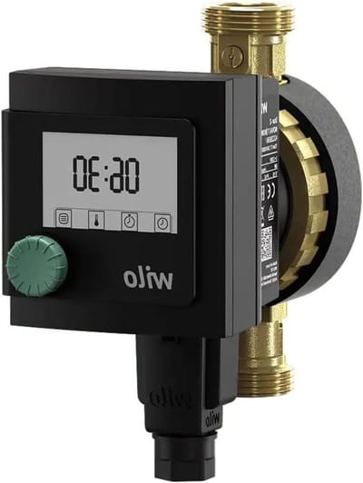 Circulatiepomp Drinkwater - Warmwaterpomp Huishouden - Direct Warm Water - Energiezuinig Hygiënisch - 138 mm - Messing