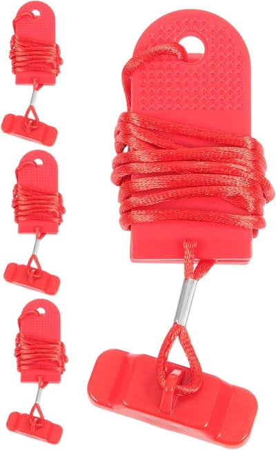 Veiligheidssleutels Loopband - Noodstop Magneet - Fitness Veiligheid - Snelle Reactie - 4 Stuks - Rood