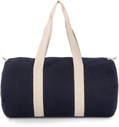 Reistas van katoencanvas - Natural Reflexblue White Frenchred - Duurzame kwaliteit - Navy Offwhite