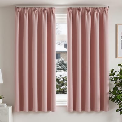 Verduisterende Gordijnen - Raambekleding Set - Privacy en Rust - Geluidsisolerend Warmte-isolerend - 2x 175x140 cm - Roze