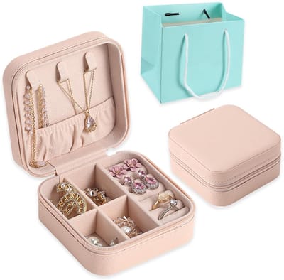 Dailygoods- Sieradenbox - Klein en draagbaar - Juwelenkistje - Cadeau voor vrouwen - Perfect voor reizen - Hoogwaardige materialen - Inclusief tote bag - Juwelendoos
