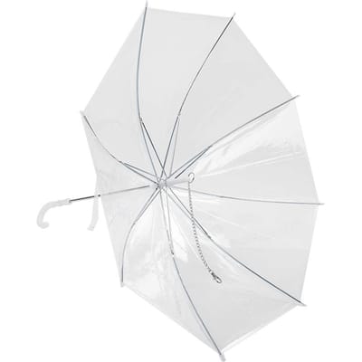 Parapluie pour animaux de compagnie innovant Parapluie pour chien chat avec chaîne à câble de traction pour utilisation sous la pluieTransparent transparent