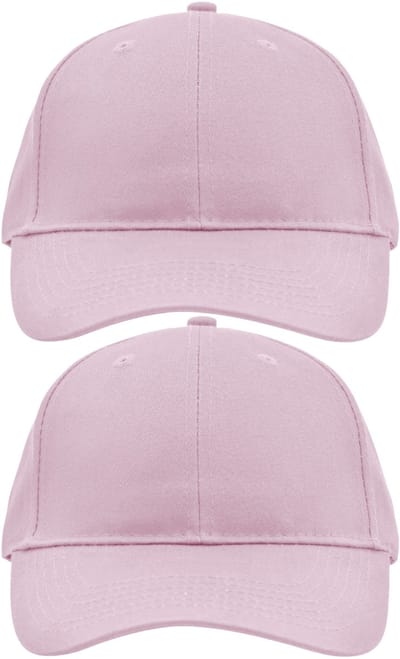 4x stuks 6-panel baseball lichtroze caps/petjes