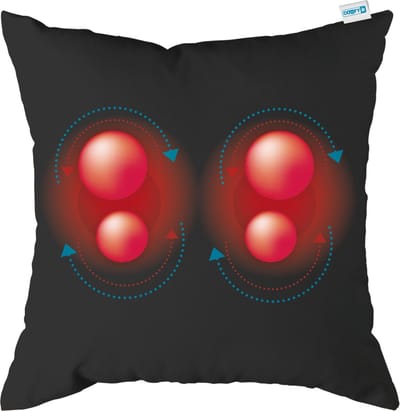 Comfy massagekussen | zwart | massage apparaat met infrarood warmtefunctie | adapter voor auto
