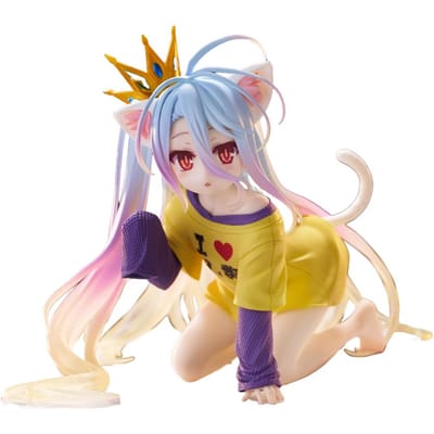 Originele NO GAME NO LIFE Shiro 13cm Actiefiguur Kawaii Poppenmodel Speelgoed Bureau Decoratie Cadeau Verzameling gray
