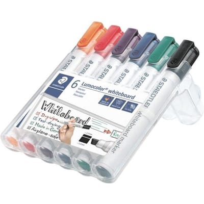 STAEDTLER whiteboardmarker Lumocolor®, 2-5 mm, set van 6