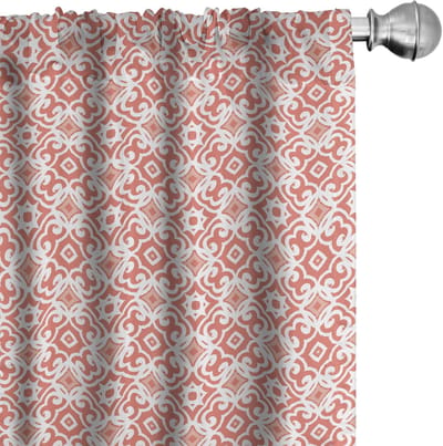 ABAKUHAUS Koralle Gordijnen – 2x75x225 cm – Microvezel – Halfverduisterend