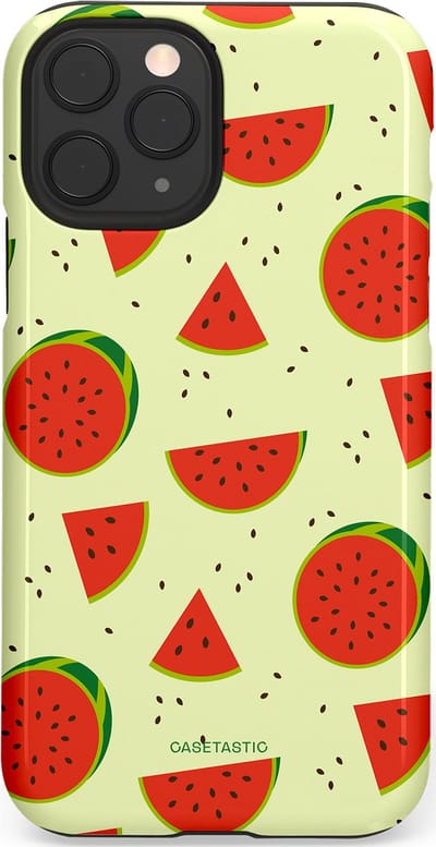 Casetastic Hoesje Geschikt voor Apple iPhone 11 Pro - Stijlvolle Beschermende Duo-layer Case - Meloen Moment