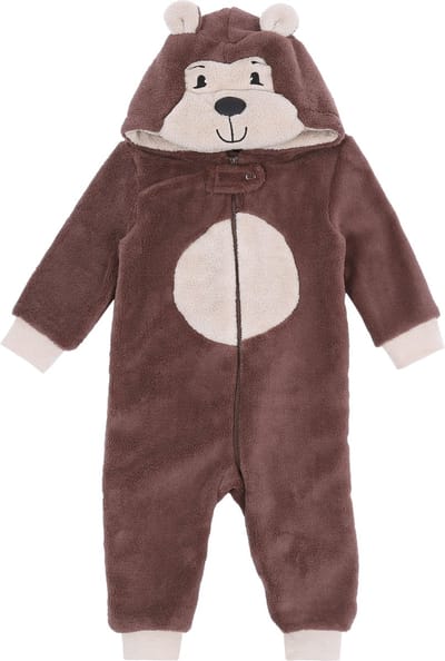 Bruine eenstuk pyjama Beer / 74cm