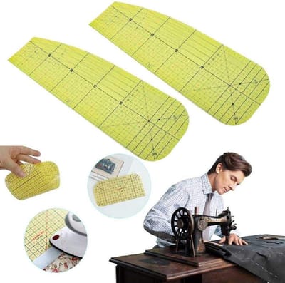 Stof Liniaal - Meetinstrument - Kleermakersambachten - Hittebestendig - 10 x 30 cm - Geel