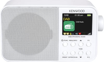 Kenwood CR-M30DAB DAB+ Radio - Interne accu - Wit