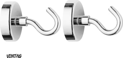 Sterke Ophanghaakjes - Magnetisch - 2 Stuks - Sterke Magneet - 12 KG Draagkracht - 36MM - Magneet Haak - Universeel Gebruik