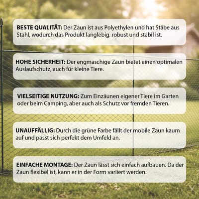 TRUTZHOLM - Kippenhek - 12 m lang - 0,9 m hoog - groen