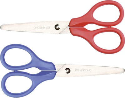 Q-CONNECT schaar, 13 cm, symmetrische ogen, op blister, Doos van 20 stuks