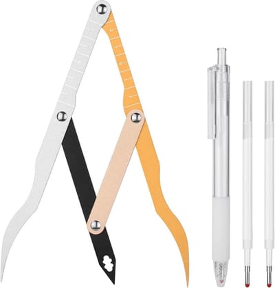 Wenkbrauw Liniaal Gouden Ratio Aluminiumlegering Meetinstrument met Markeerpen