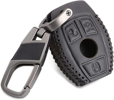 Premium Sleutelhoes voor Mercedes A B C E S Class - PU Leer, Bescherming en Stijl voor Autosleutels