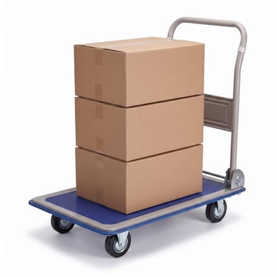 Cheqo® Steekwagen Opvouwbaar en Inklapbaar - Transportwagen - Transportkar - Steekkar - Trolley - Handkar - Traploper - voor Verhuizen en Magazijn - Magazijnwagen - Zakwagen - Werkplaats - Kantoor - Plateauwagen - Handtruck - Zwart